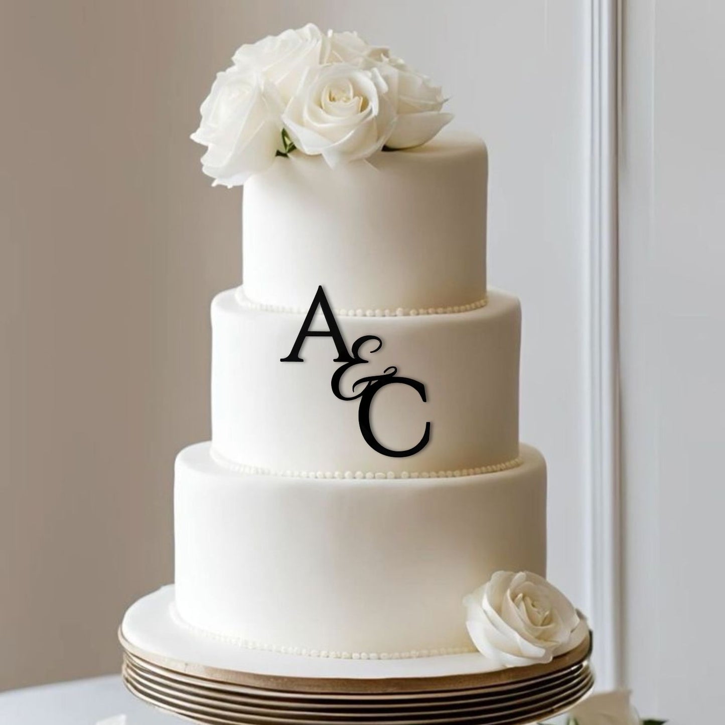 Personalised Wedding Initial Cake Charm