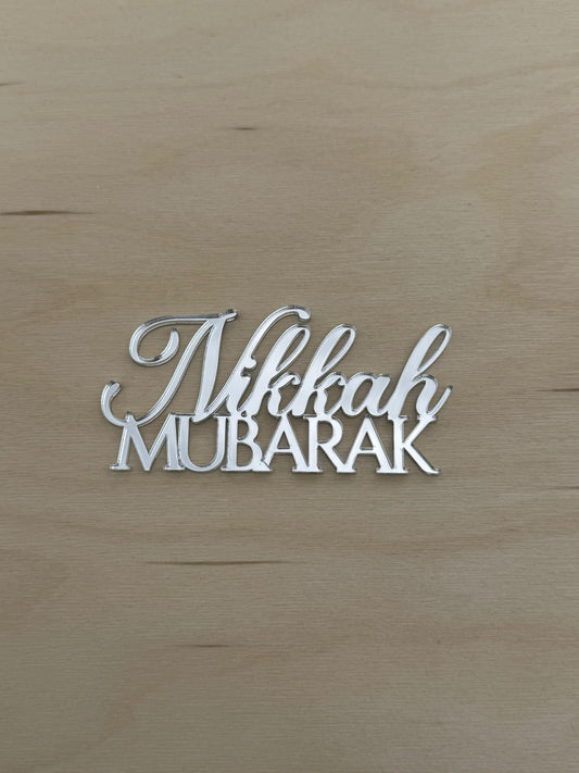 Nikkah Mubarak Cake Charm