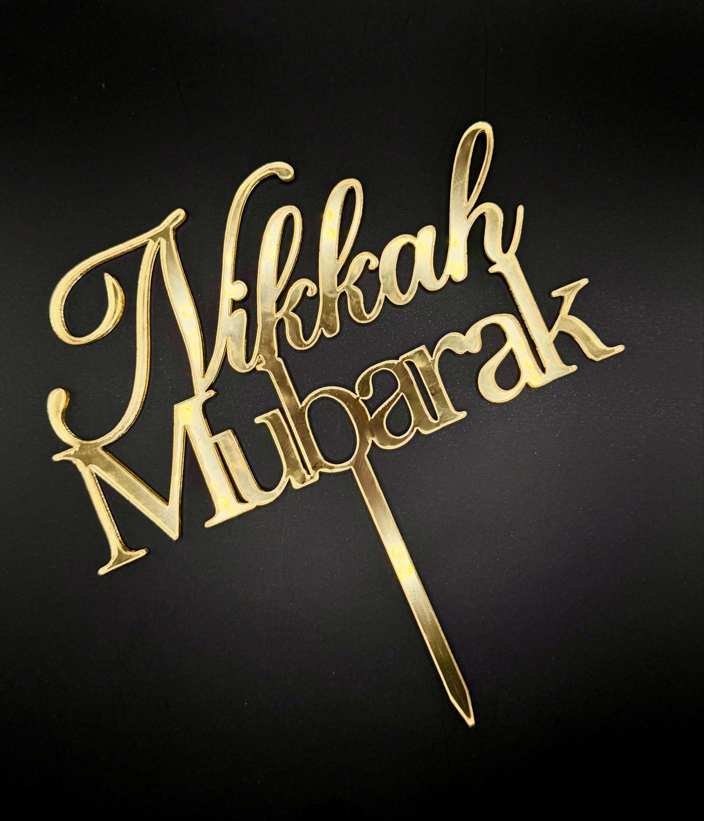 Nikkah Mubarak Cake Topper