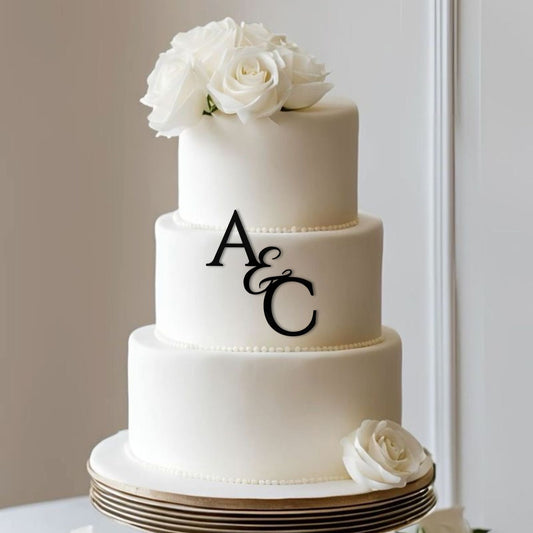 Personalised Wedding Initial Cake Charm