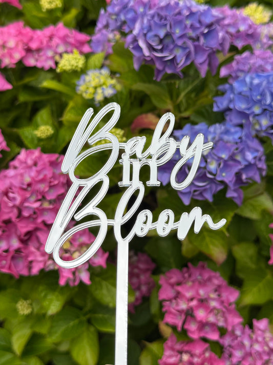 Baby in Bloom Baby Shower Cake Topper